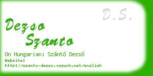dezso szanto business card